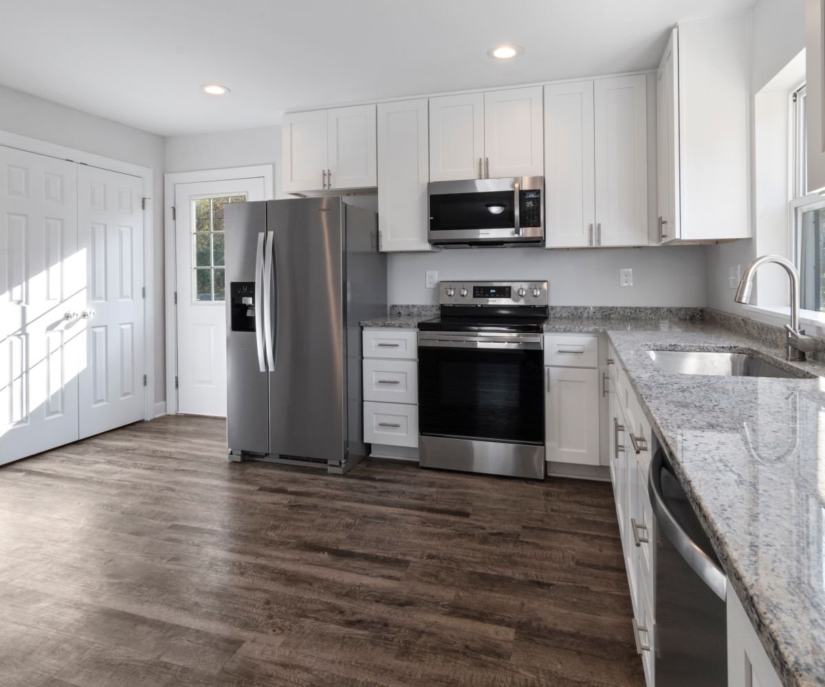 A contractor's finished home improvement project